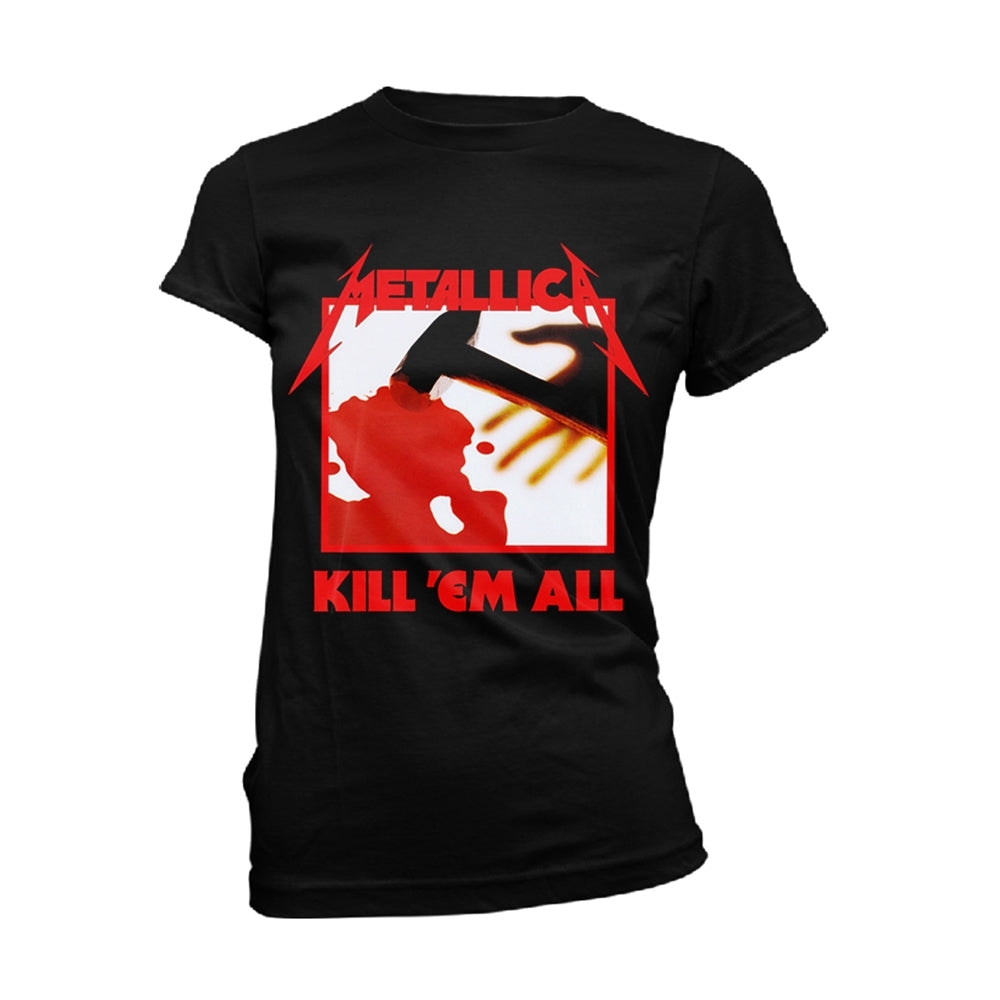 Metallica Women's T Shirt - Kill Em All Tracks (Black) | Buy Now For 29.99