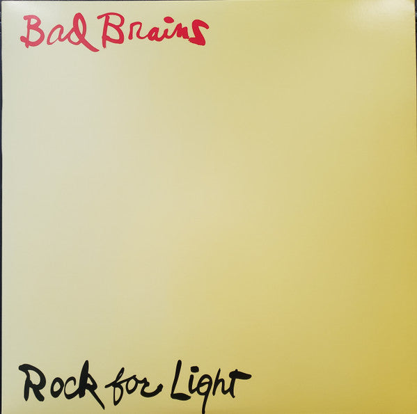 Bad Brains LP Vinyl Record - Rock For Light (Yellow Vinyl)