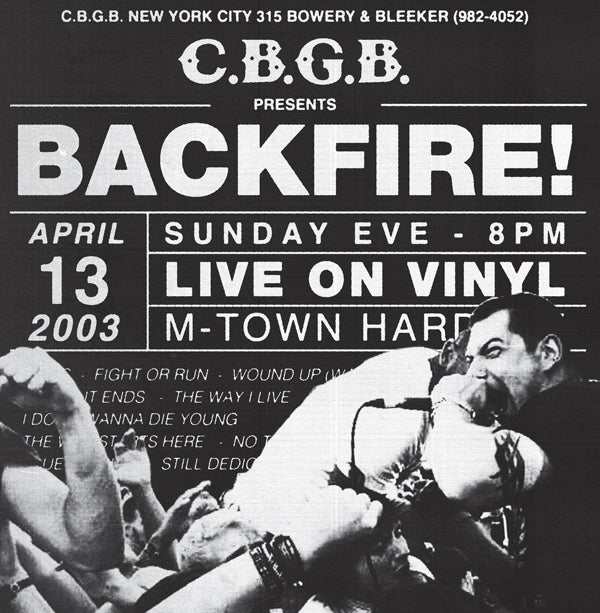 Backfire! LP - Live At Cbgb (Splatter Vinyl) | Buy Now For 35.99