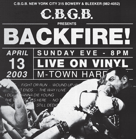 Backfire! LP - Live At Cbgb (Splatter Vinyl) | Buy Now For 35.99