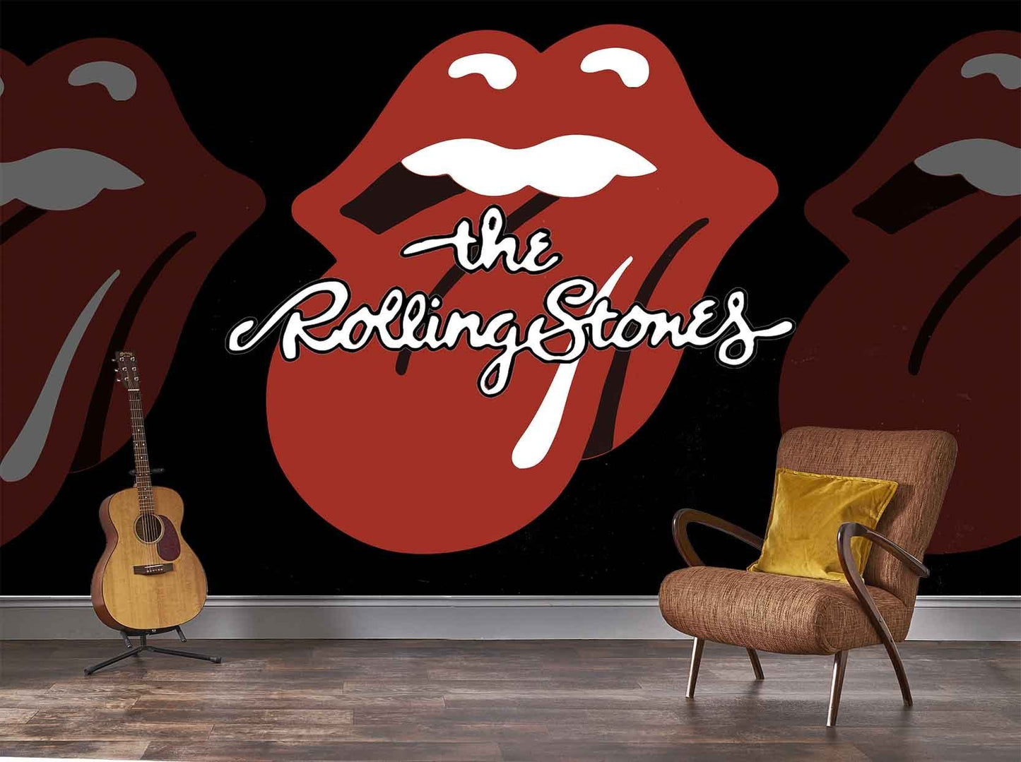 Rock Roll The Rolling Stones Mural - Tongue