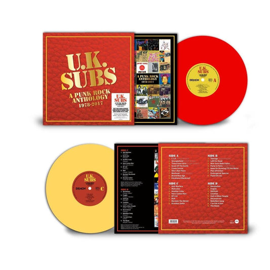 U.K. Subs LP Vinyl Record - A Punk Rock Anthology - 19 78-20. 17 (Red/Yellow Vinyl)