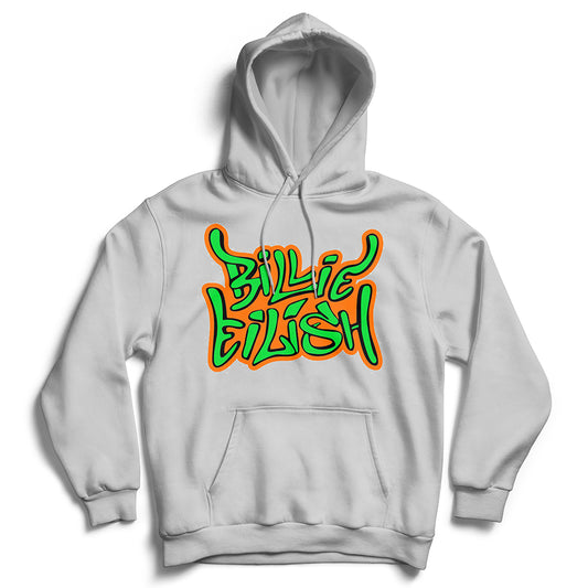 Billie Eilish Hoodie - Airbrush Flames Blohsh