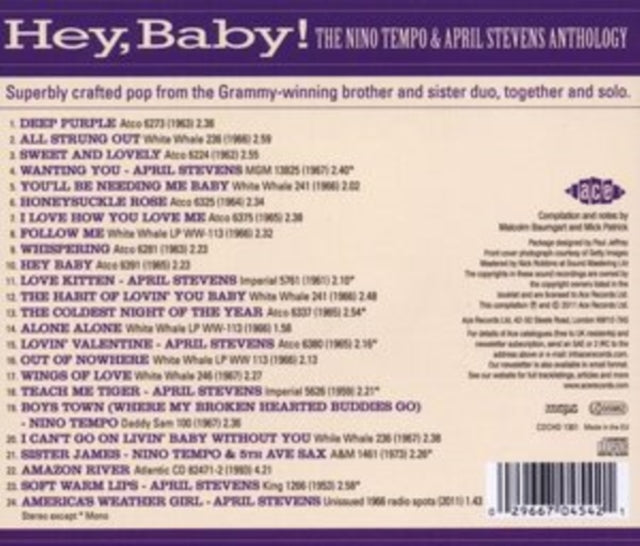 Nino Tempo & April Stevens CD - Hey. Baby!