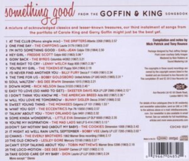 Various Artists CD - Something Good - From The Goffin & King Songbook