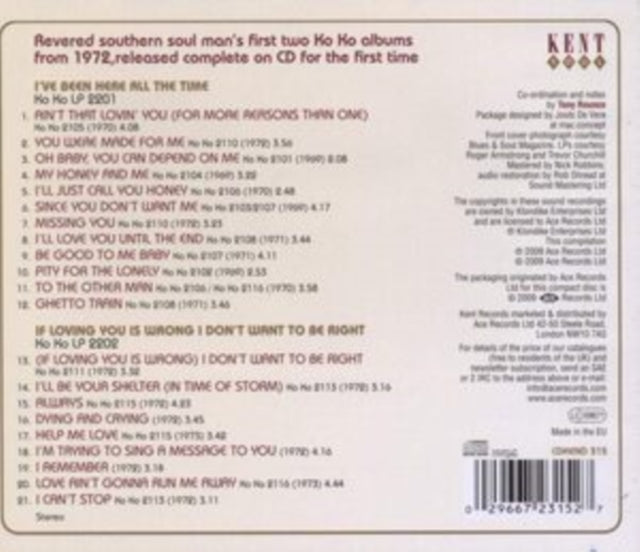 Luther Ingram CD - Ive Been Here All The Time
