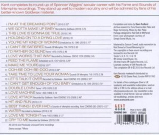 Spencer Wiggins CD - Feed The Flame