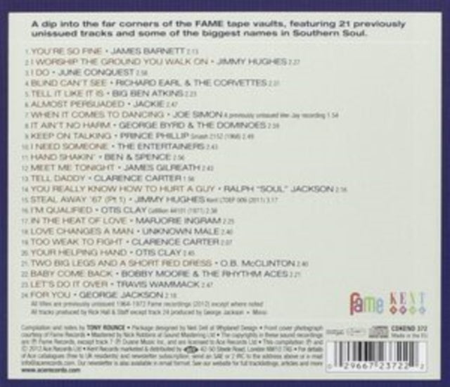 Various Artists CD - Hall Of Fame - Rare And Unissued Gems From The Fame Vaults