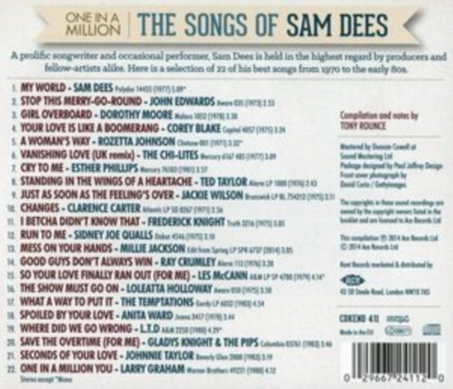 Various Artists CD - One In A Million - The Songs Of Sam Dees