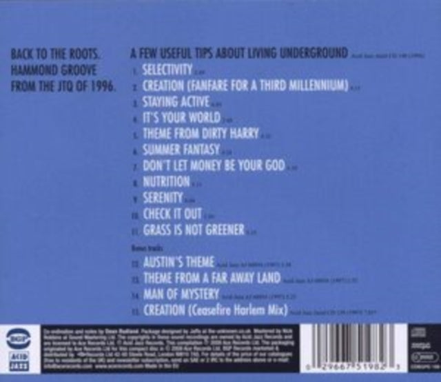 James Taylor Quartet CD - A Few Useful Tips About Living Underground