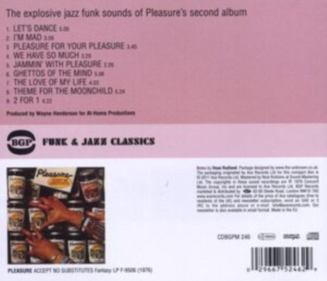 Pleasure CD - Accept No Substitutes