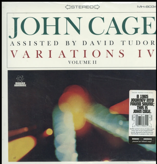 Cage John With David Tudor LP - Variations Iv  Vol. Ii (Clear