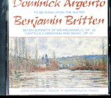 Argento / Britten / Katz CD - To Be Sung Upon The Water