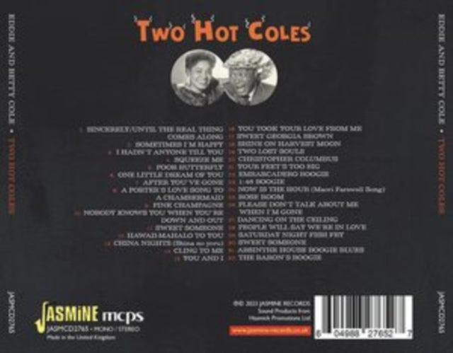 Eddie & Betty Cole CD - The Two Hot Coles