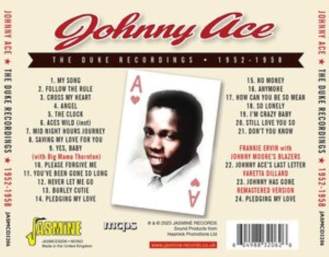 Johnny Ace CD - The Complete Duke Recordings & More 1952 To 1958