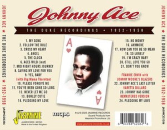 Johnny Ace CD - The Complete Duke Recordings & More 1952 To 1958