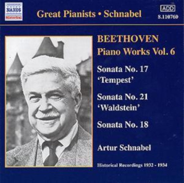 Artur Schnabel CD - Piano Works Vol. 6 (Schnabel)
