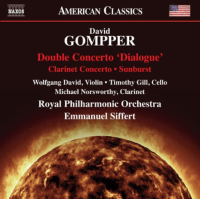 David / Gill / Rpo / Siffert CD - David Gompper: Double Concerto Dialogue. Clarinet Concerto. Sunburst