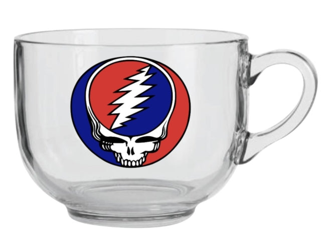 Grateful Dead Mug - Grateful Dead Steal Your Face 22Oz Glass Soup Mug