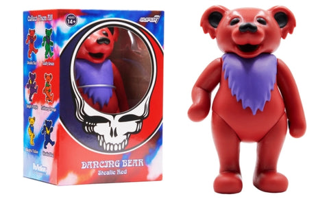 Grateful Dead Figurine - Grateful Dead- Dancing Bear (Stealie Red) Reaction Figure