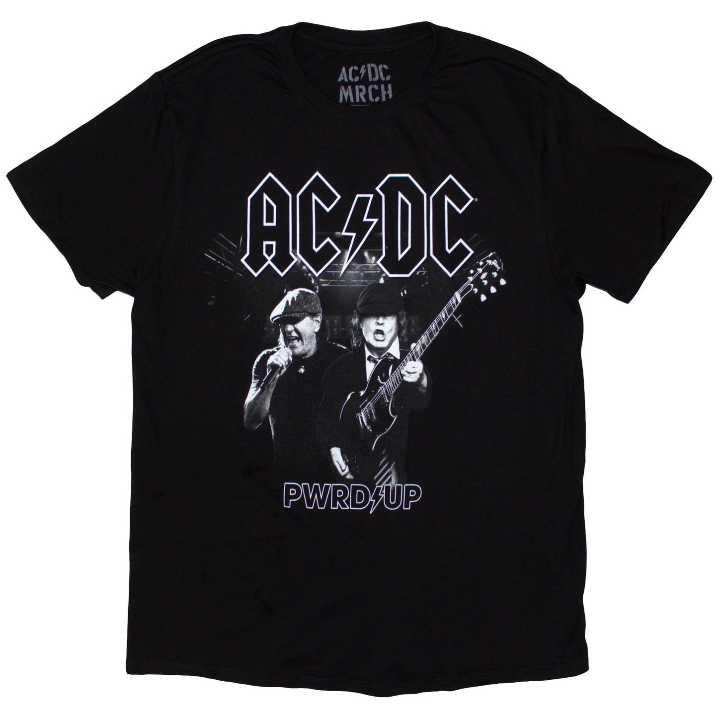 AC/DC T Shirt - PWRD Up B&W Photo EU Tour '24