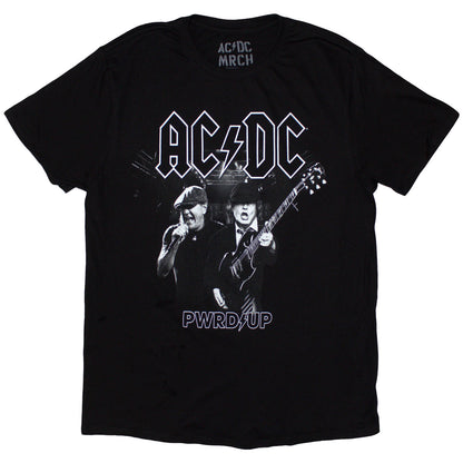 AC/DC T Shirt - PWRD Up B&W Photo EU Tour '24