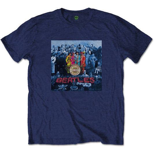 The Beatles Navy T Shirt - Sgt Pepper
