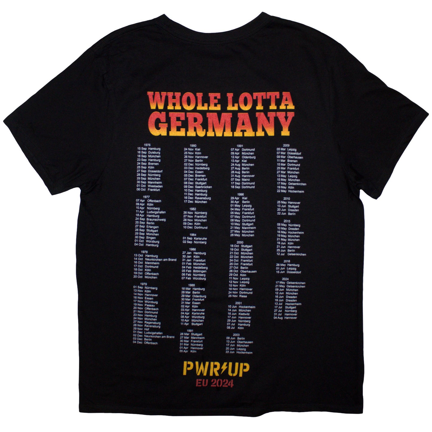 AC/DC T Shirt - Whole Lotta Germany EU Tour '24