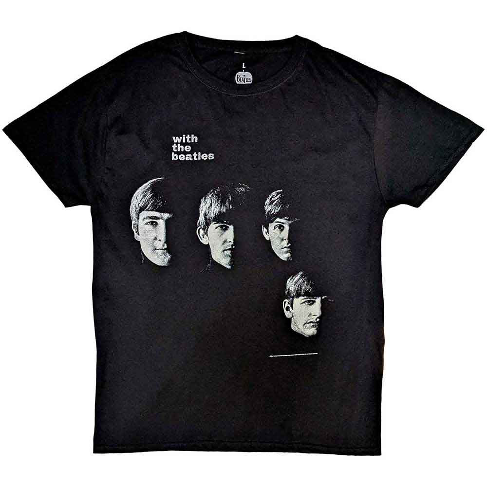 The Beatles Black T Shirt - Vtge With Beatles