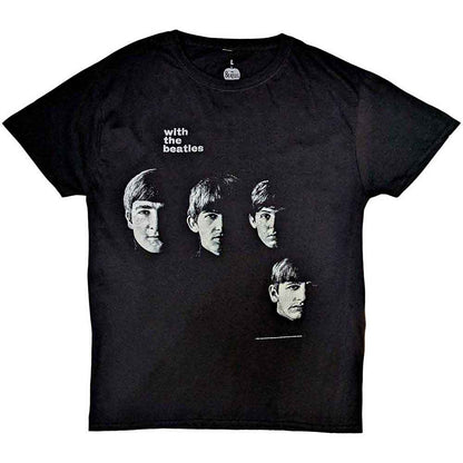 The Beatles Black T Shirt - Vtge With Beatles