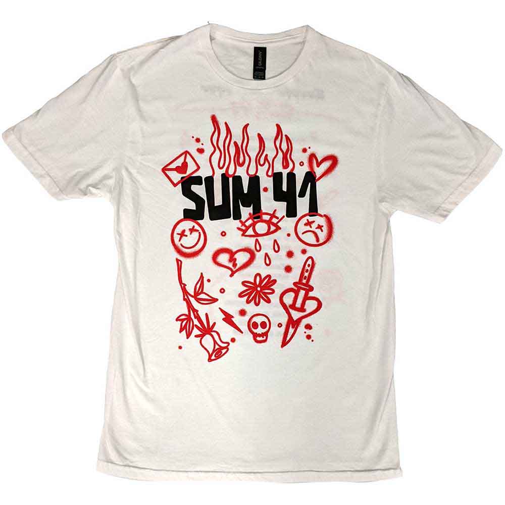 Sum 41 T Shirt - Sketches European Tour 2022