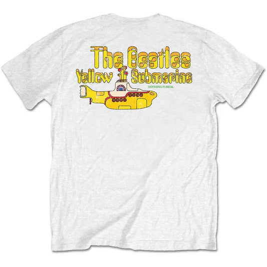 The Beatles White T Shirt - F&B Packaged Nothing Is Real