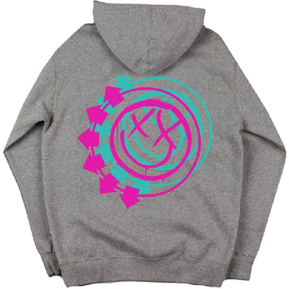 Blink 182 Hoodie - Grey Double Six Arrow Smile