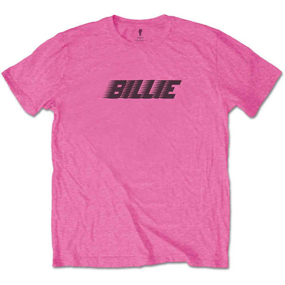 Billie Eilish Pink T Shirt - Racer Logo & Blohsh