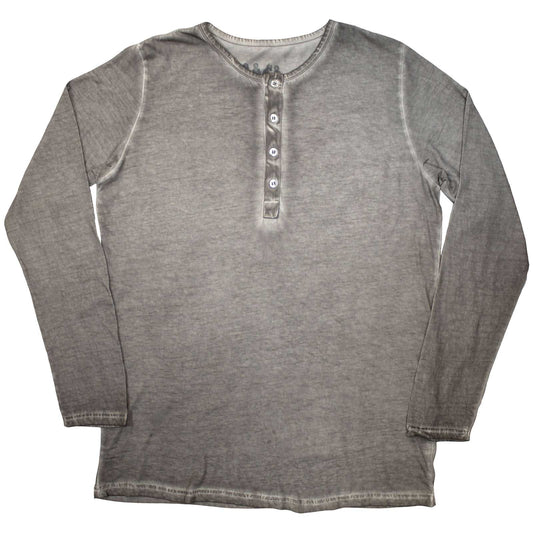 The Beatles Silver Long Sleeve T Shirt - Abbey Road Back Print Stone Wash