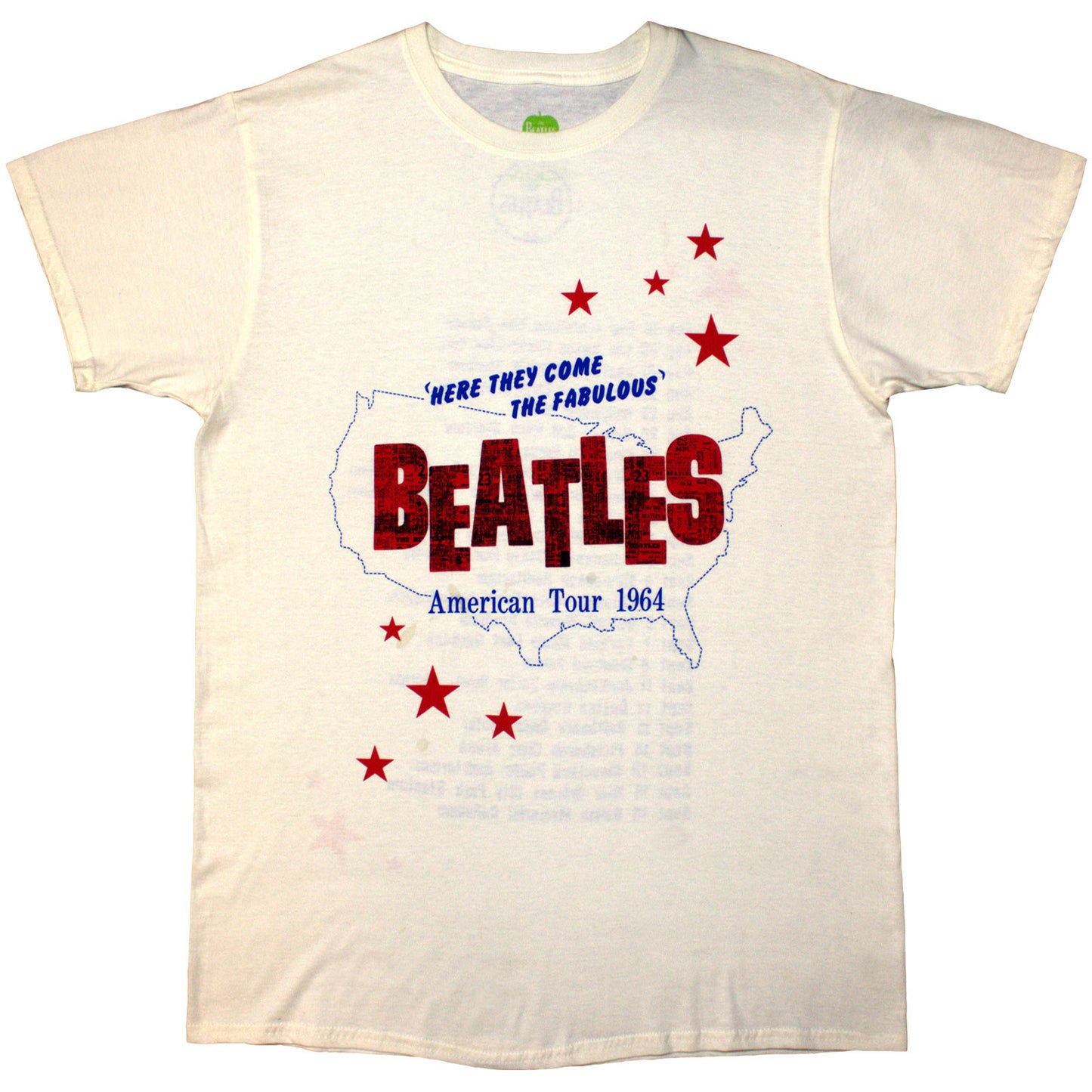 The Beatles Natural T Shirt - American Tour '64