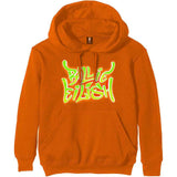 Billie Eilish Orange Pullover Hoodie - Airbrush Flames Blohsh