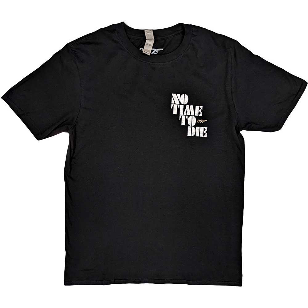 James Bond Black T Shirt - No Time To Die & Logo