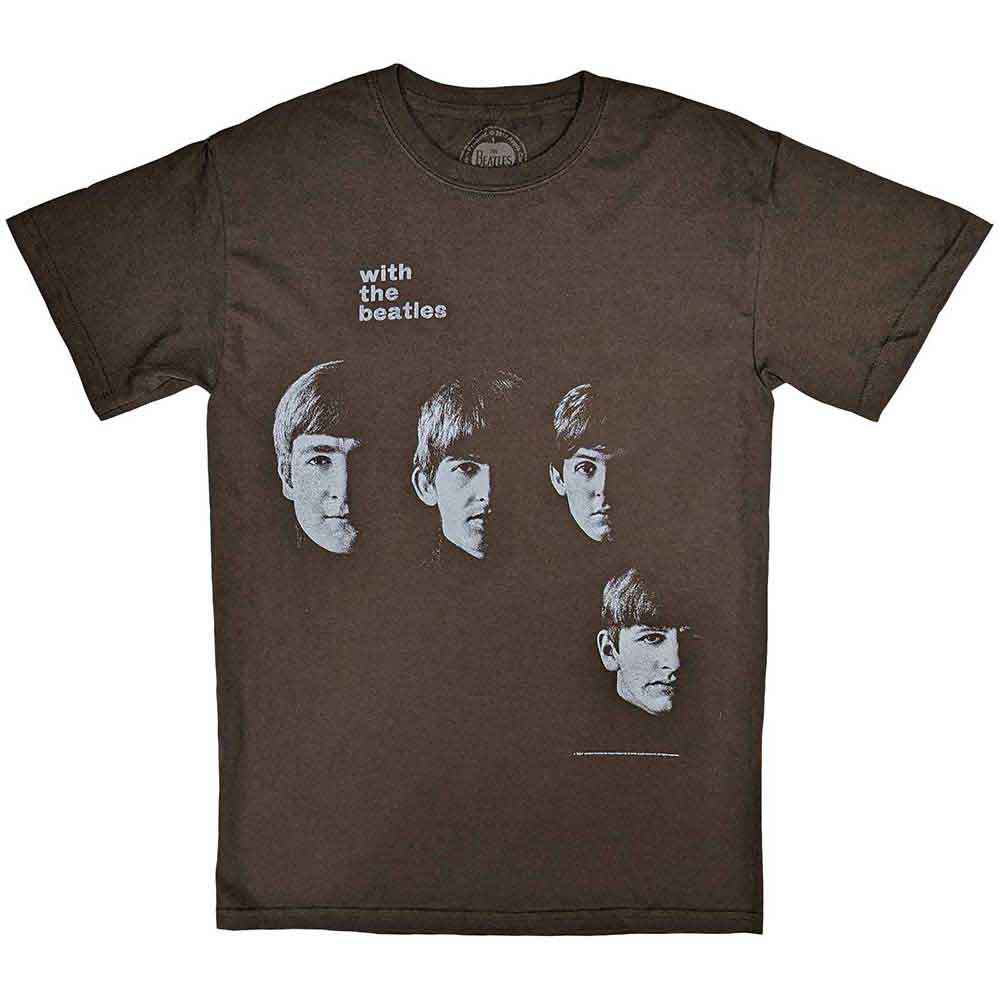 The Beatles Brown T Shirt - Vtge With Beatles
