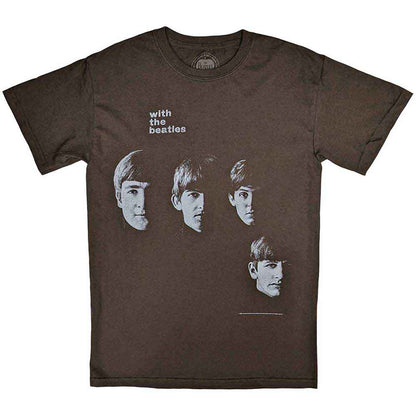 The Beatles Brown T Shirt - Vtge With Beatles