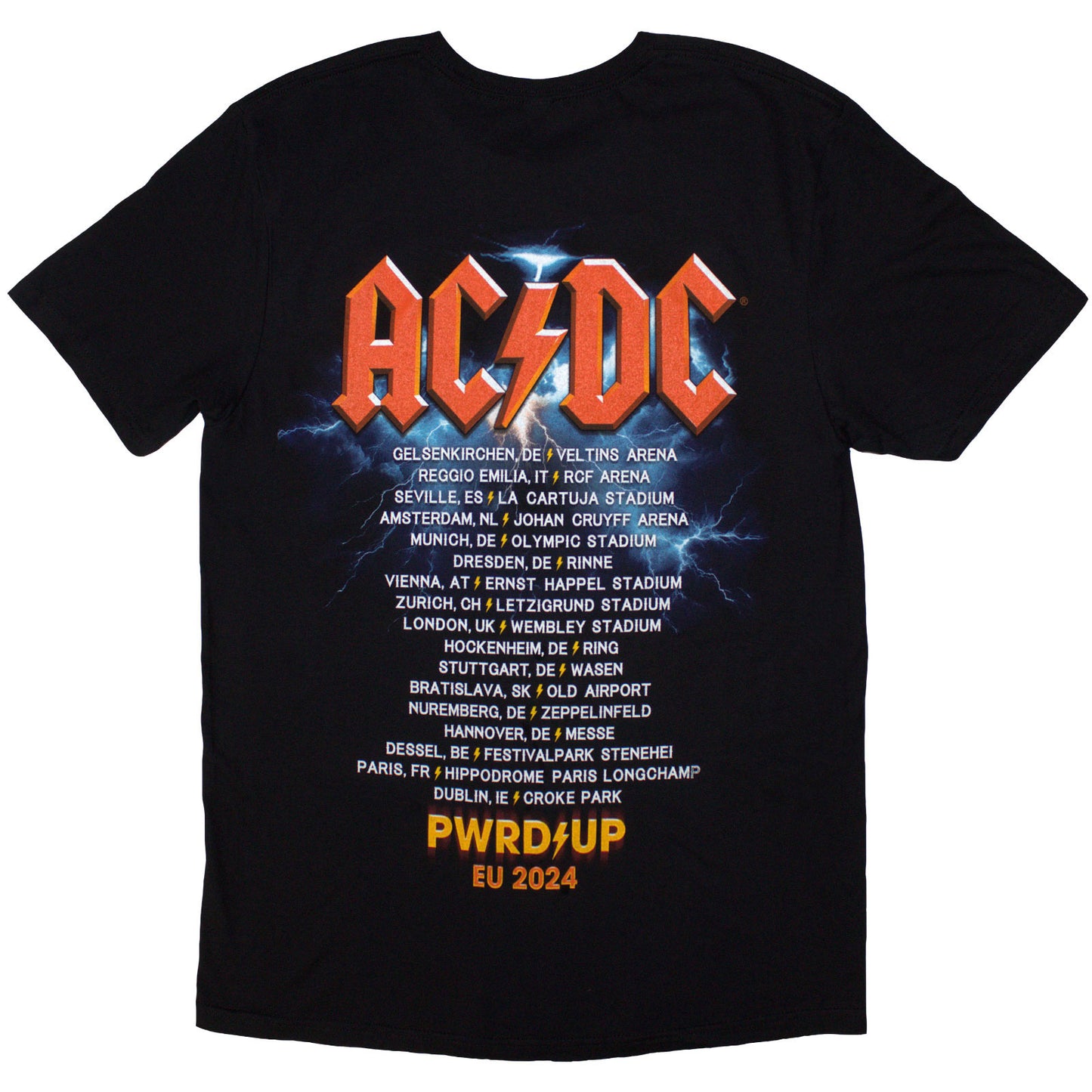 AC/DC T Shirt - PWRD Up In Rock We Trust