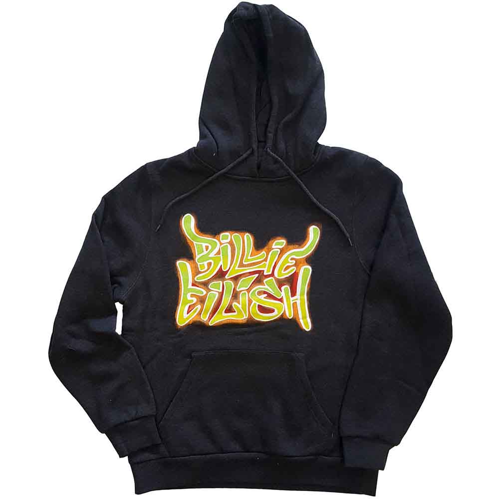 Billie Eilish Hoodie - Airbrush Flames Blohsh