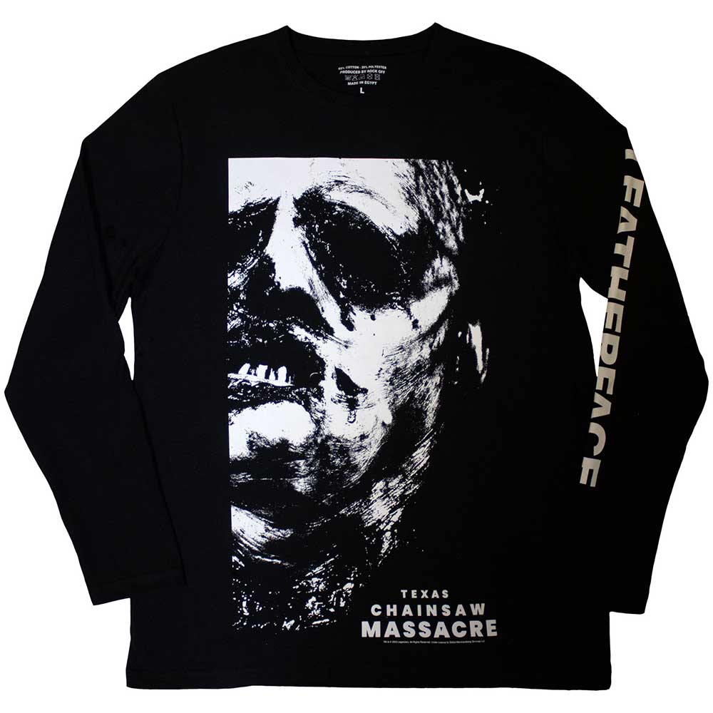 Texas Chainsaw Massacre Long Sleeve T Shirt - Leather Face