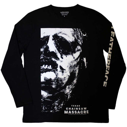 Texas Chainsaw Massacre Long Sleeve T Shirt - Leather Face