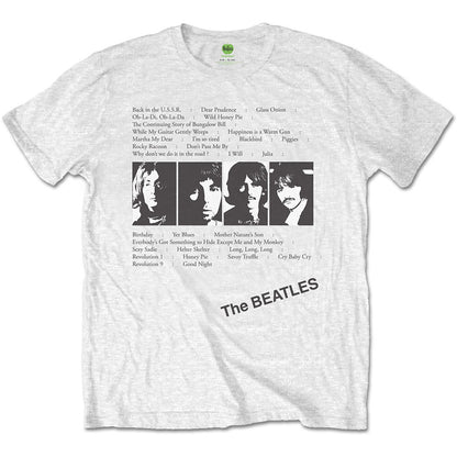 The Beatles White T Shirt - White Album Tracks