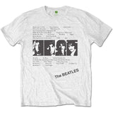 The Beatles White T Shirt - White Album Tracks