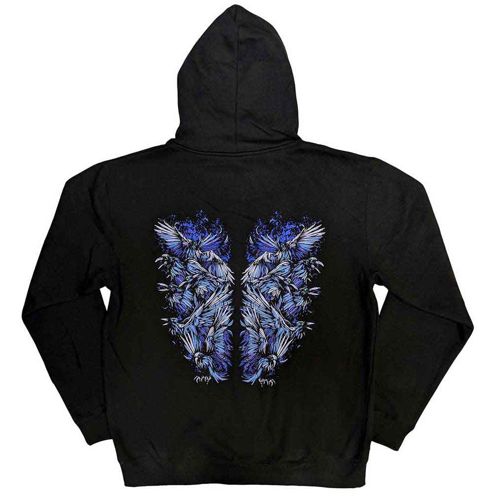 Bring Me The Horizon Zip Hoodie - Blue Crow Wings