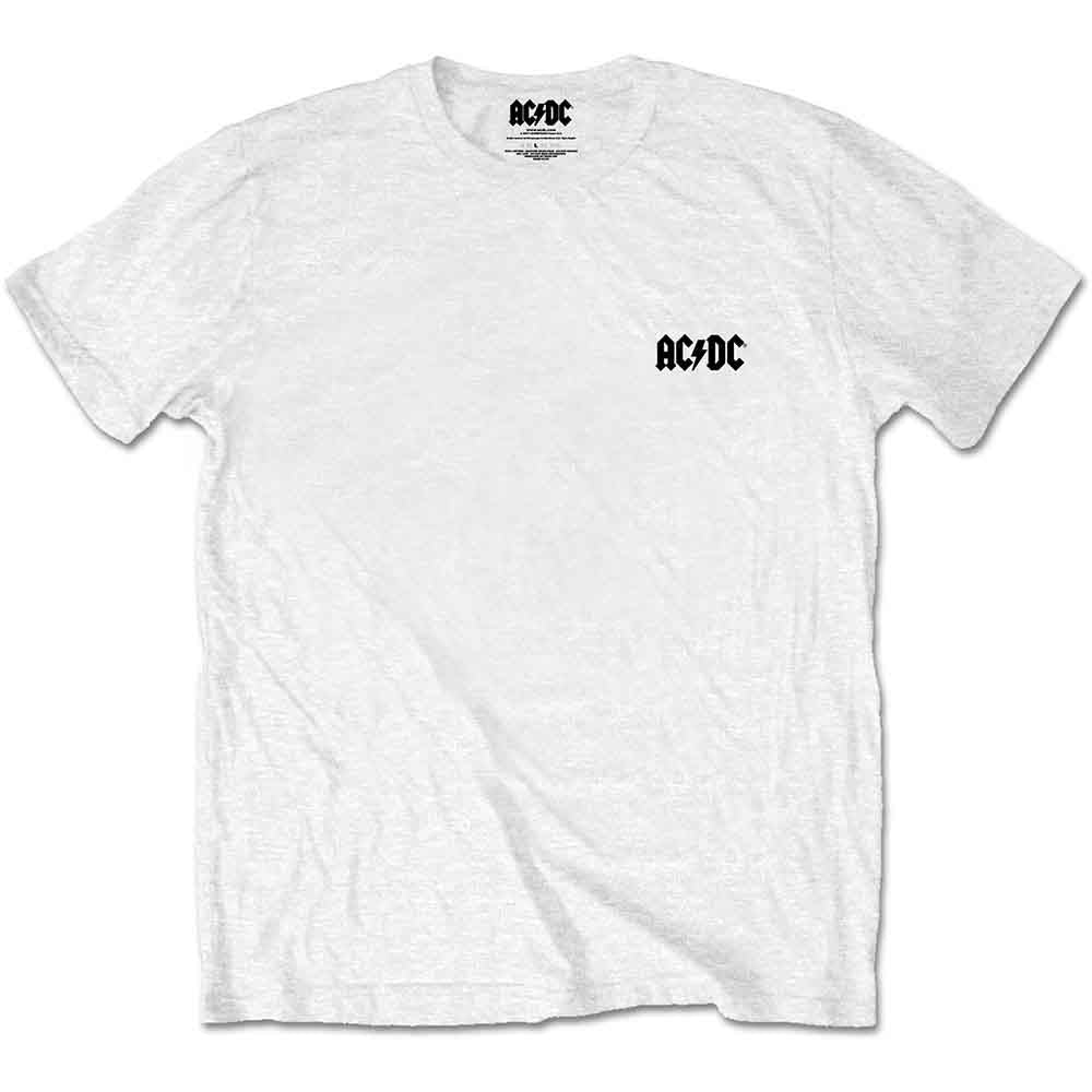 ACDC White T Shirt - F&B Packaged About To Rock