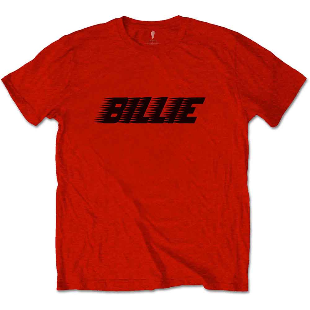Billie Eilish Red T Shirt - Racer Logo & Blohsh