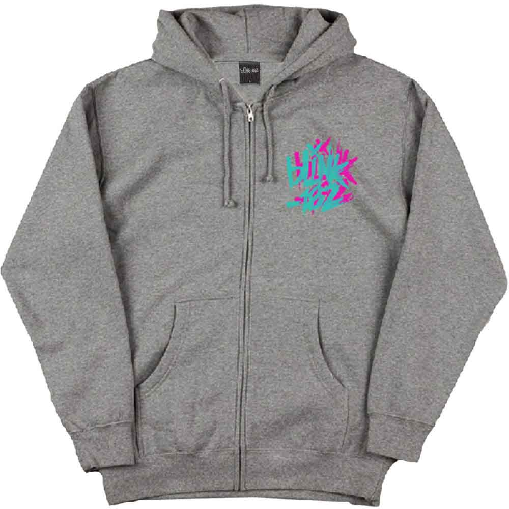Blink 182 Hoodie - Grey Double Six Arrow Smile